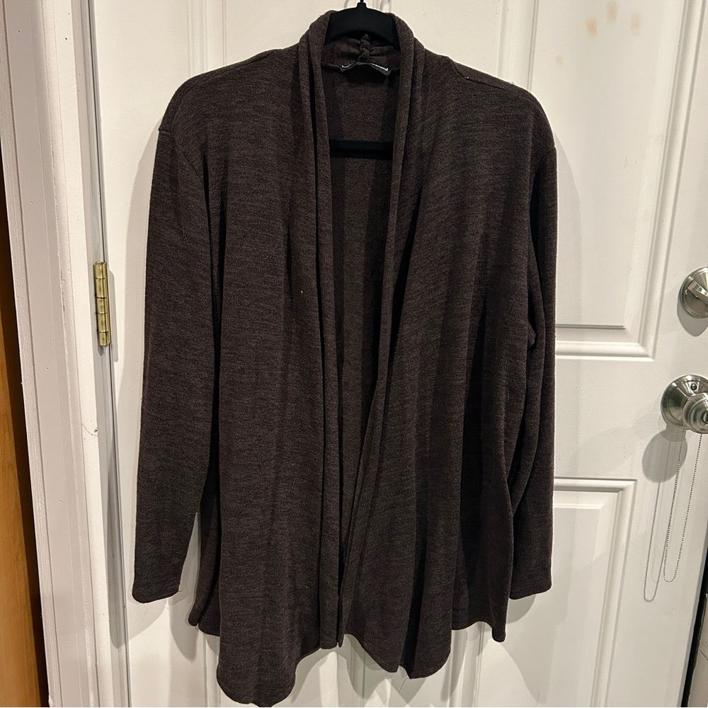 Elegant Dark Brown Women's Cardigan